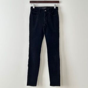 J Brand Black Corduroy Skinny Leg Jeans Size 26